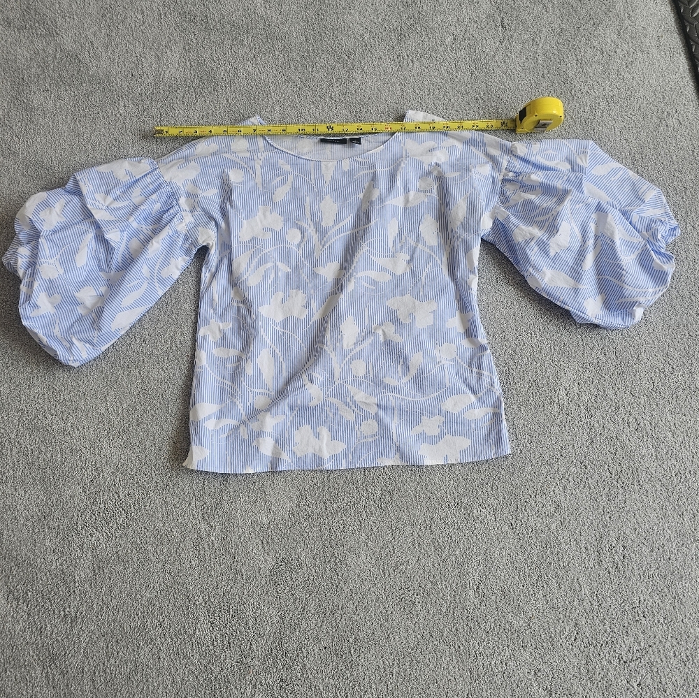 Halogen Puff Sleeve Poplin Blouse